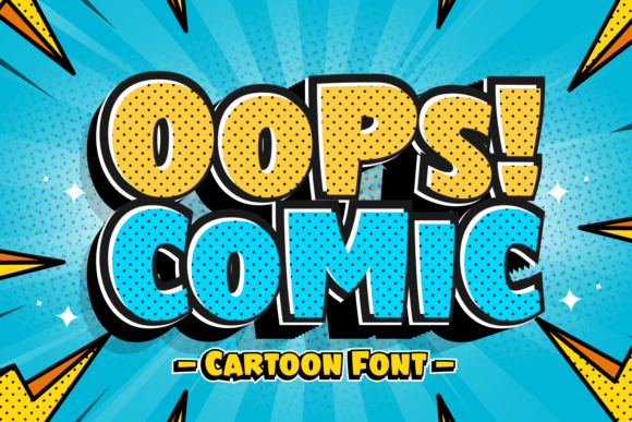 Oops Comic: A Bold Cartoon Display Font for Creative Projects