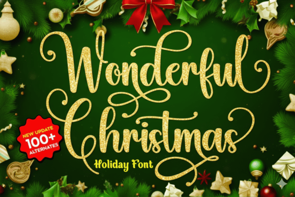 Wonderful Christmas: A Font That Blends Festive Charm with Elegant Design